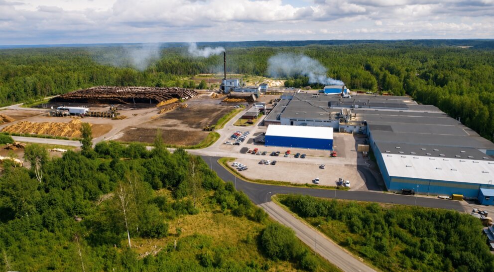 Moelven Vänerply AB plywood production facility in Otterbäcken, Sweden